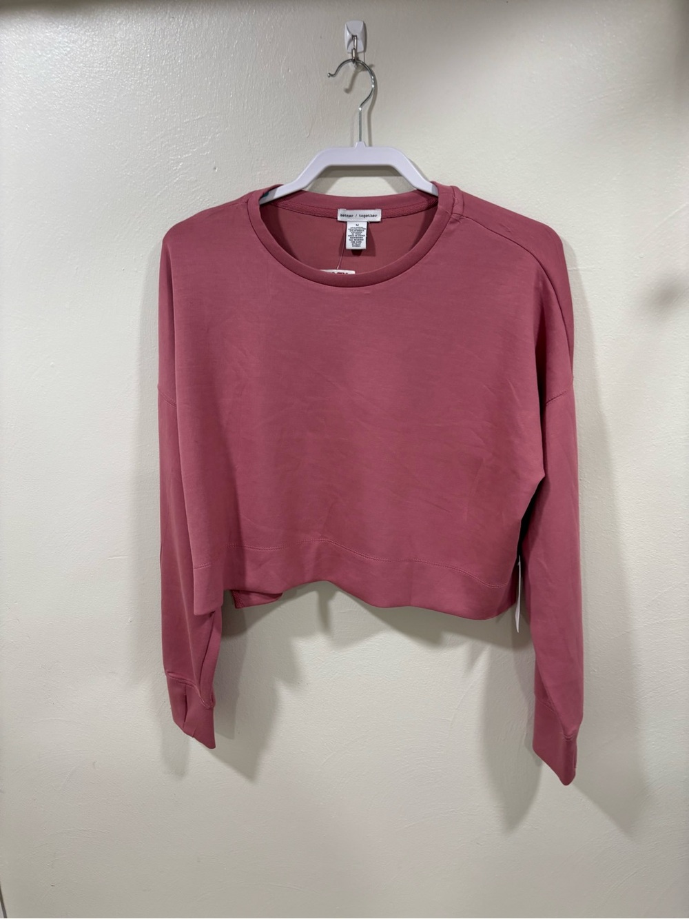a new day Cropped Crewneck Sweatshirt - Rose NWT